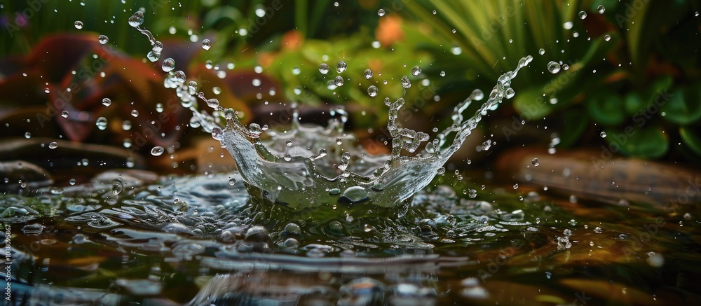Water Droplets in a Garden Water Droplets in a Garden