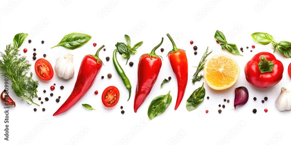 Ingredients for cooking - fresh vegetables. Isolated on a white background, top view, copyspace. Ingredients for cooking - fresh vegetables. Isolated on a white background, top view, copyspace.