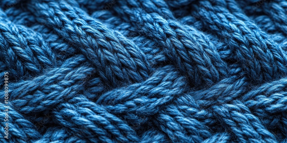 Knitted wool surface as a background. Closeup of blue knitting texture patterns. Background featuring warm winter textiles with copy space. Knitted wool surface as a background. Closeup of blue knitting texture patterns. Background featuring warm winter textiles with copy space.