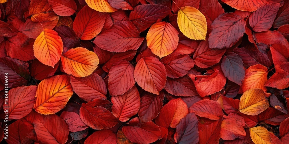 Autumn leaves change to red and yellow. Autumn leaves change to red and yellow.