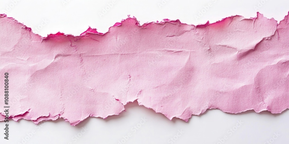 Handmade Pink Paper on a White Background Handmade Pink Paper on a White Background