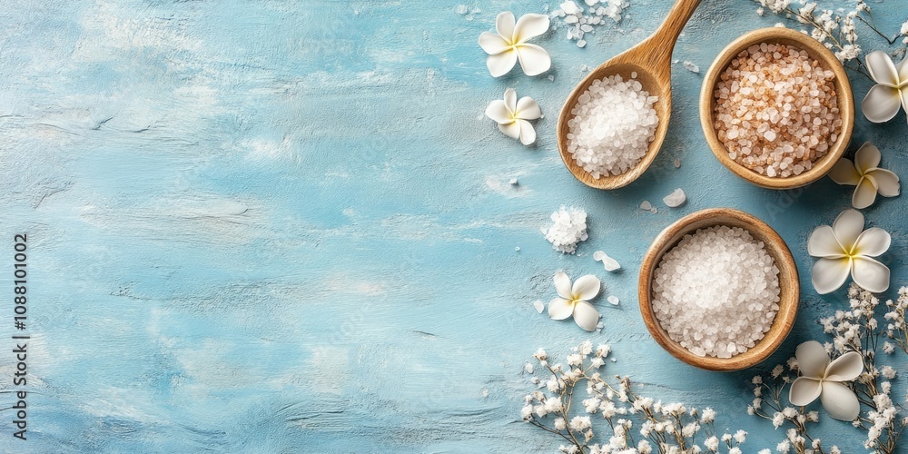 spa idea featuring sea salt and a copyspace spa idea featuring sea salt and a copyspace