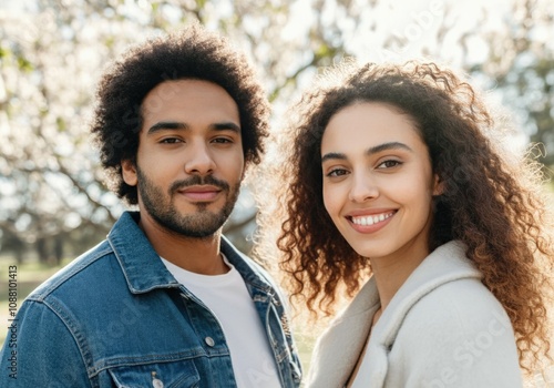 Happy Couple in Springtime photo