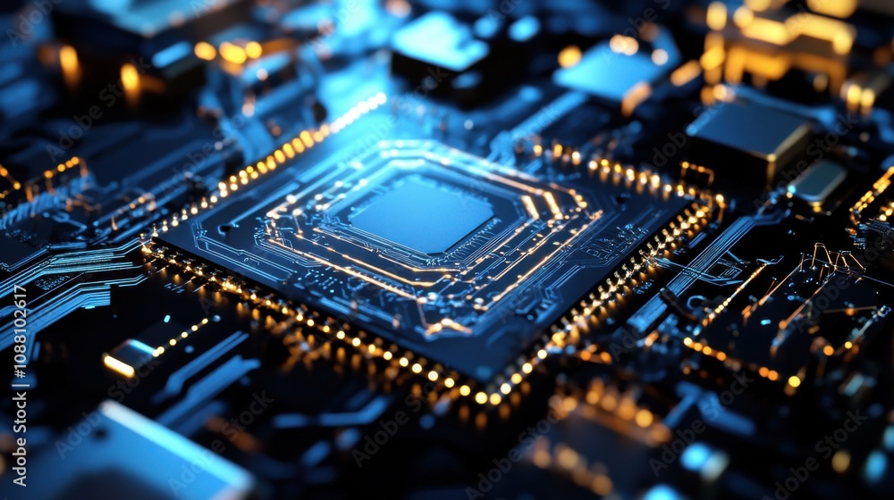 A detailed view of a quantum annealing processor chip solving complex optimization problems, Quantum annealing technology style, photo of A detailed view of a quantum annealing processor chip solving complex optimization problems, Quantum annealing technology style, photo of