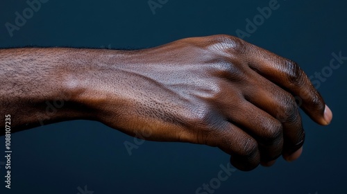 Detailed View of Human Hand with Natural Skin Texture