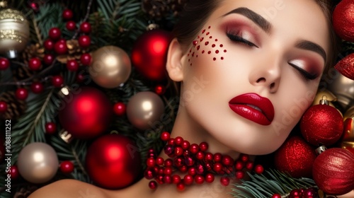 Beautiful holiday makeup, Christmas makeup