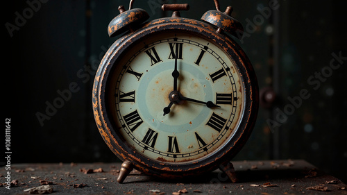 Wallpaper Mural Antique clock vintage style decorative item dusty surface
 Torontodigital.ca