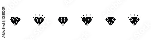 Diamond icon vector for web, computer and mobile app