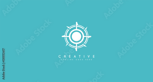 Compass Logo Design vector illustration.