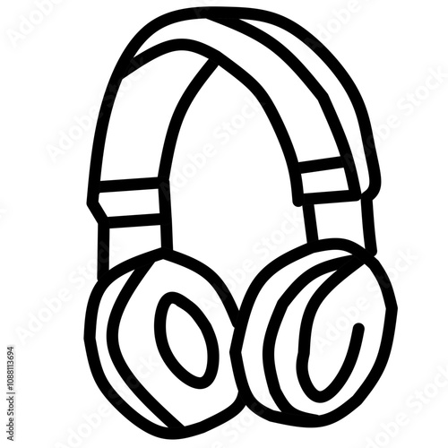 headphones icon on white background