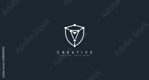 Security guard logo design vector. Security protection shield symbol . Secure shield icon vector. Privacy lock icon .