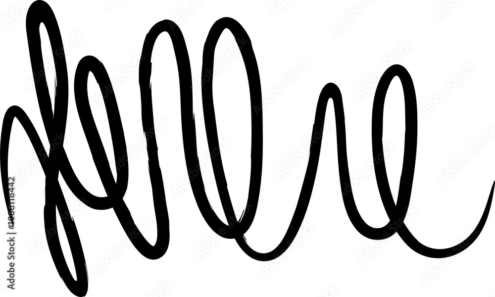Spiral and swirl brush strokes. Design decoration Spiral and swirl brush strokes. Design decoration