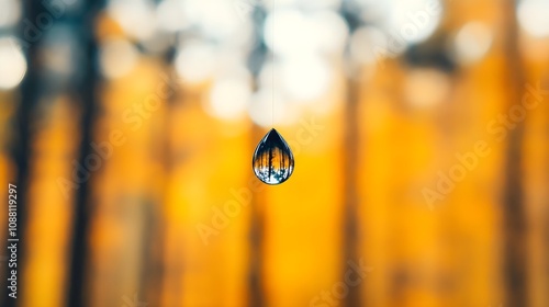 Water Drop Reflection Forest