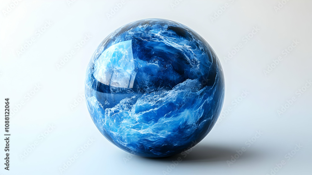 Ocean Sphere 3D Render Ocean Sphere 3D Render
