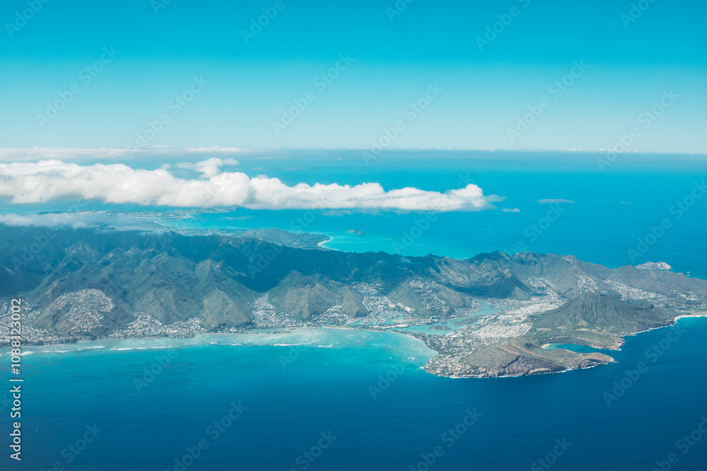 Fototapeta premium Crystal Waters Surrounding Hanauma Bay and Koko Head