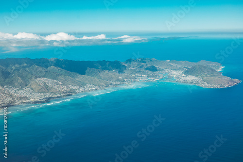 Aerial View of Honolulu’s Vibrant Coastline