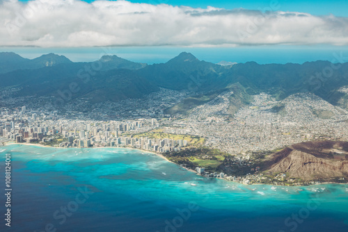Coastal Vibrance of Waikiki and Diamond Head