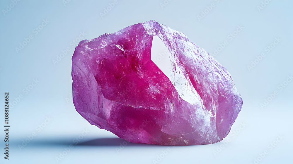 Pink Crystal Gemstone Still Life Illustration Pink Crystal Gemstone Still Life Illustration