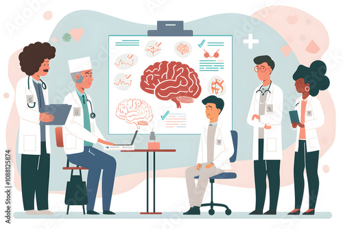 Comprehensive Illustration of Parkinson's Disease Diagnosis Process in Healthcare Setting