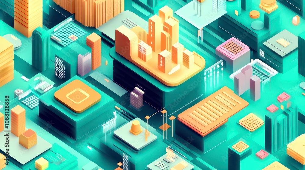 Explore a dynamic world of market share through a vibrant 3D isometric flat vector illustration, depicting the intricate web of shareholding income. Explore a dynamic world of market share through a vibrant 3D isometric flat vector illustration, depicting the intricate web of shareholding income.