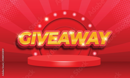 Giveaway social media post banner template.