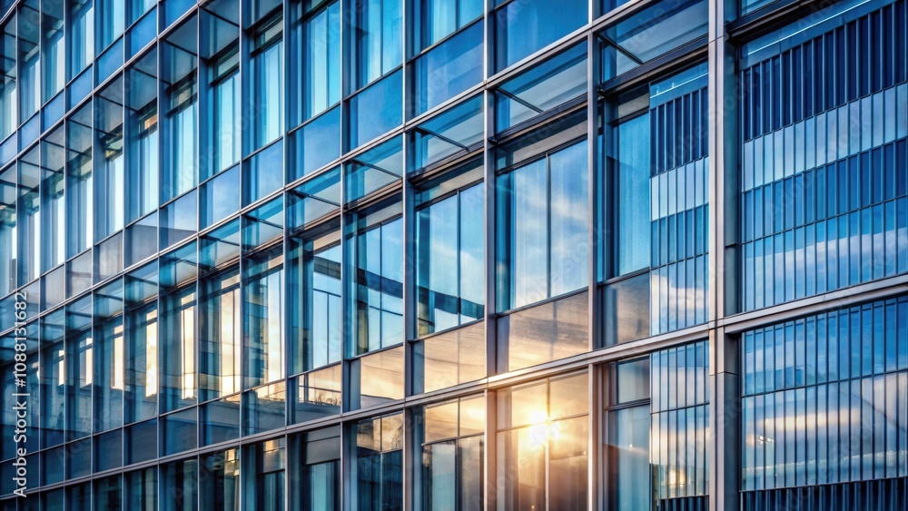 Close-up of the sleek and reflective surface of modern glass windows, modern, glass, windows, close-up, reflection, architecture Close-up of the sleek and reflective surface of modern glass windows, modern, glass, windows, close-up, reflection, architecture