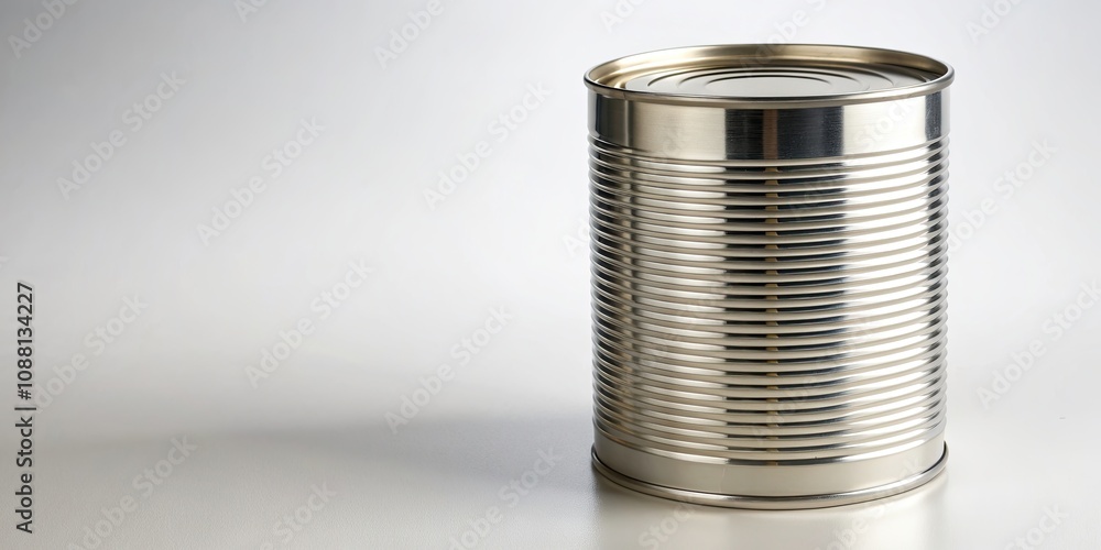 Plain metal can with unbranded packaging , silver, aluminum, cylinder, generic, container, blank, label, packaging, unmarked Plain metal can with unbranded packaging , silver, aluminum, cylinder, generic, container, blank, label, packaging, unmarked