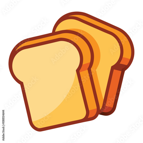 Slices Bread vector illustration isolated on a white background