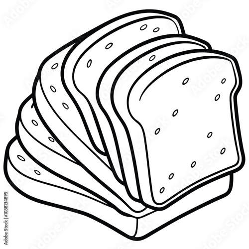 Slices Bread vector silhouette