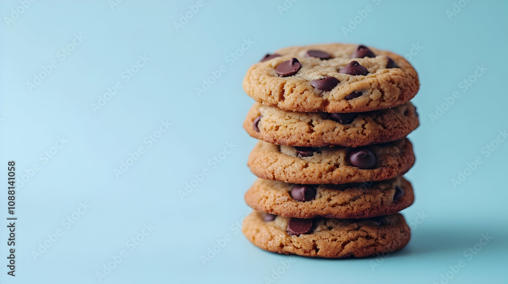 Delicious Chocolate Chip Cookies Stack Photo Delicious Chocolate Chip Cookies Stack Photo