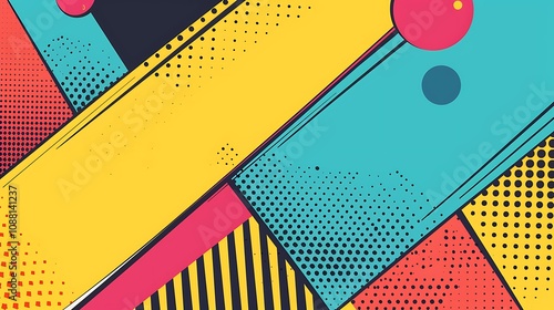 Abstract creative concept comic pop art style blank, isolated dots background.