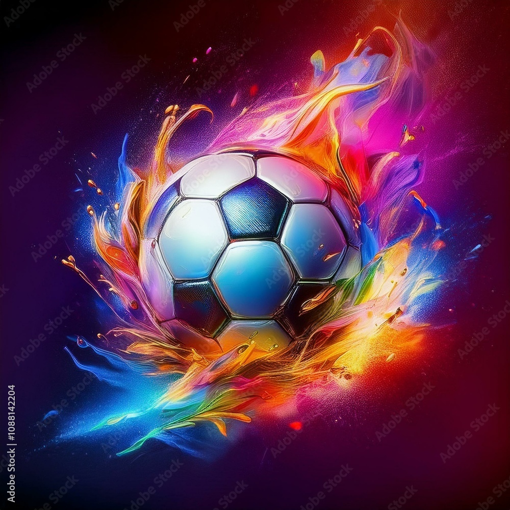 Fototapeta premium soccer ball on isolated background