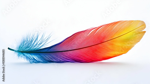 Rainbow Feather Illustration