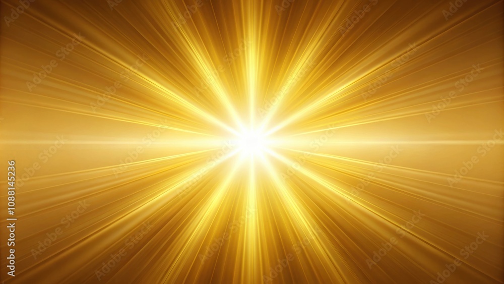Obraz premium Shining yellow gold light in horizontal position, illuminating, glowing, brilliance, radiant, luminous, sparkle