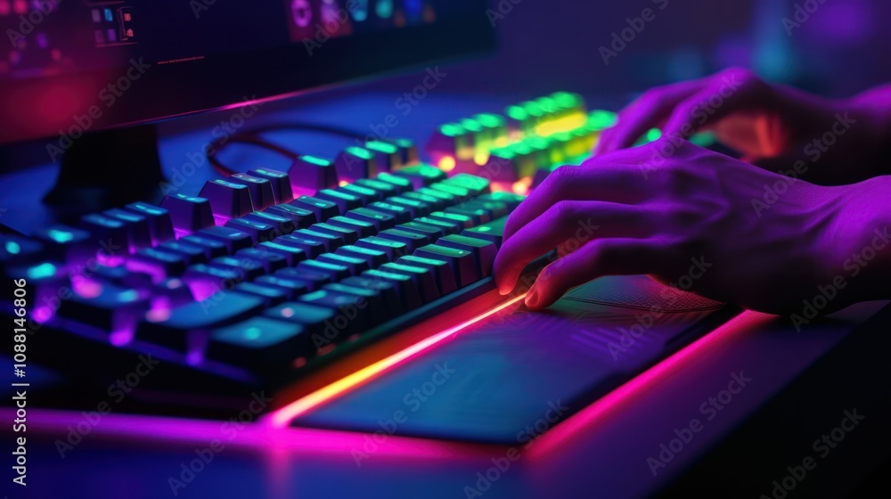 Gaming Keyboard with Colorful Lights Gaming Keyboard with Colorful Lights