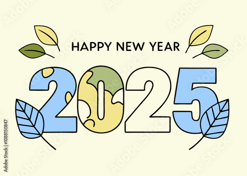 eco friendly sign of happy New year  photo