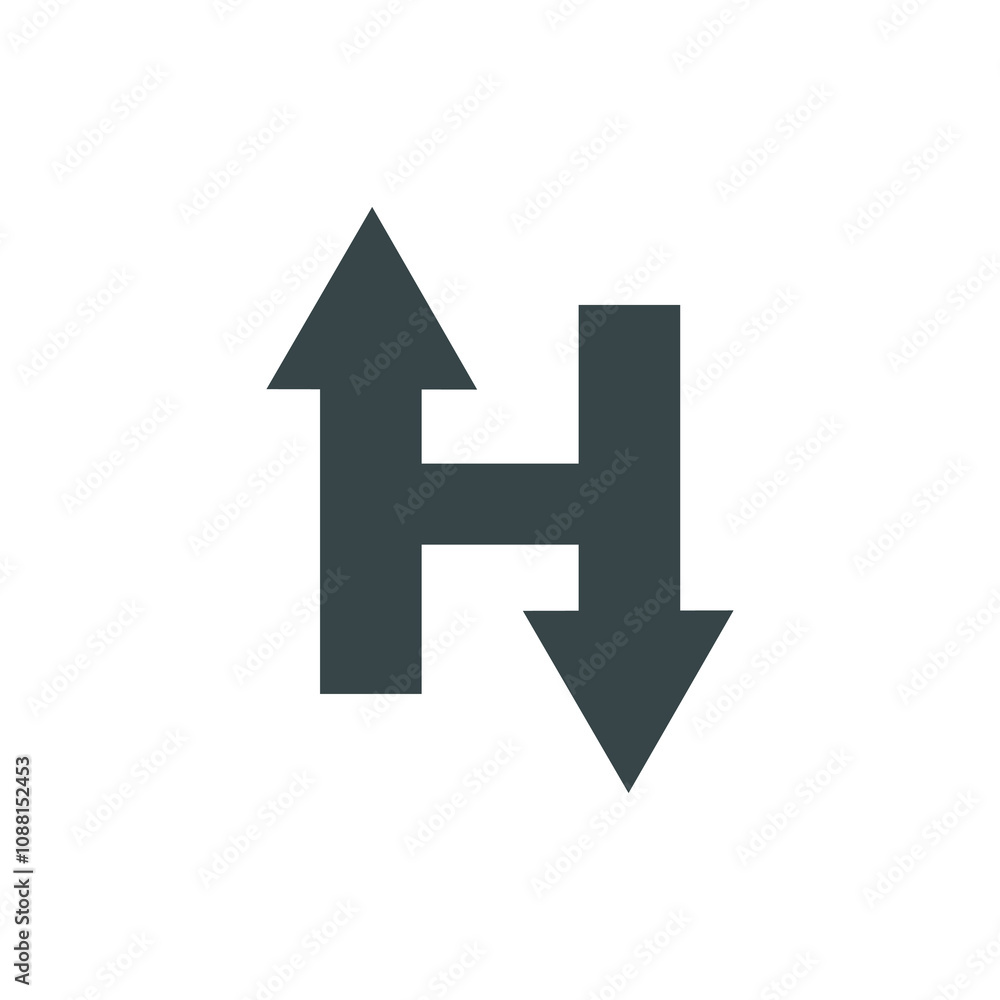 letter H with arrow logo vector illustration template design letter H with arrow logo vector illustration template design