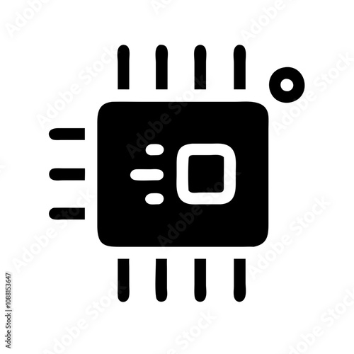 Computer processor chip ai Technology Pictogram 