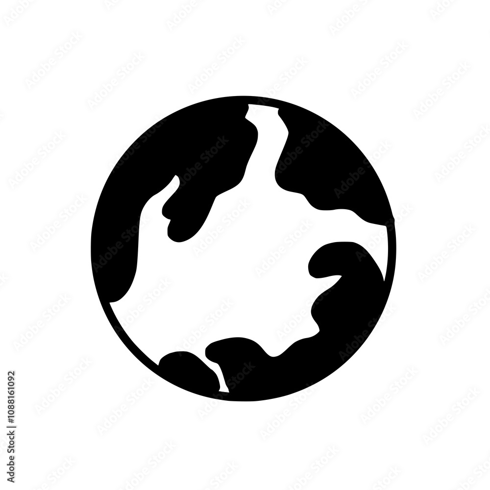 a simple, abstract illustration globe a simple, abstract illustration globe