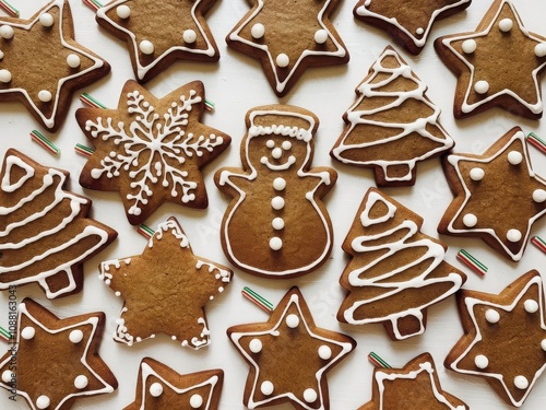 Assorted Christmas Gingerbread Cookies 