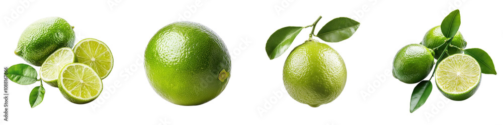 Lime isolated on white background. Mix Collection Png. Lime isolated on white background. Mix Collection Png.