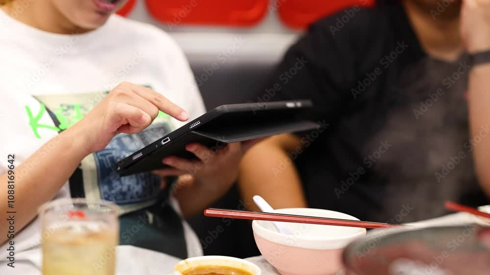 Ordering Food with Digital Tablet Ordering Food with Digital Tablet
