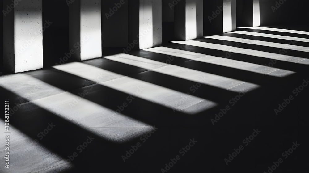 High-Contrast Black-and-White Photo of Minimalist Architecture with Bold Lines High-Contrast Black-and-White Photo of Minimalist Architecture with Bold Lines
