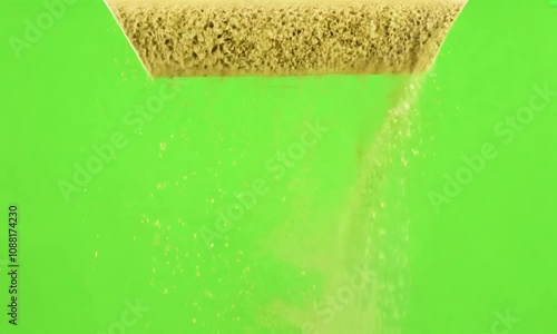 Falling Sand Loop Greenscreen Background, flowing steadily in smooth, cascading waves