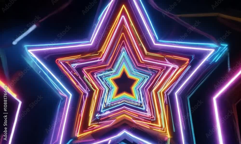 Colorful Neon Star Design Vibrant Lights and Patterns for Stunning Visual Experience Colorful Neon Star Design Vibrant Lights and Patterns for Stunning Visual Experience