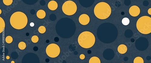 Yellow and black dots background 