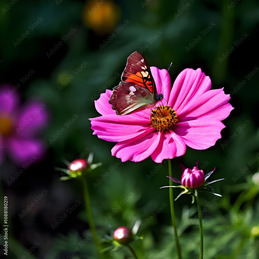 a pink flower with some butterfly smellin gonit a pink flower with some butterfly smellin gonit