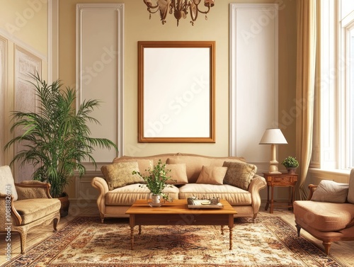 Elegant Living Room with An...