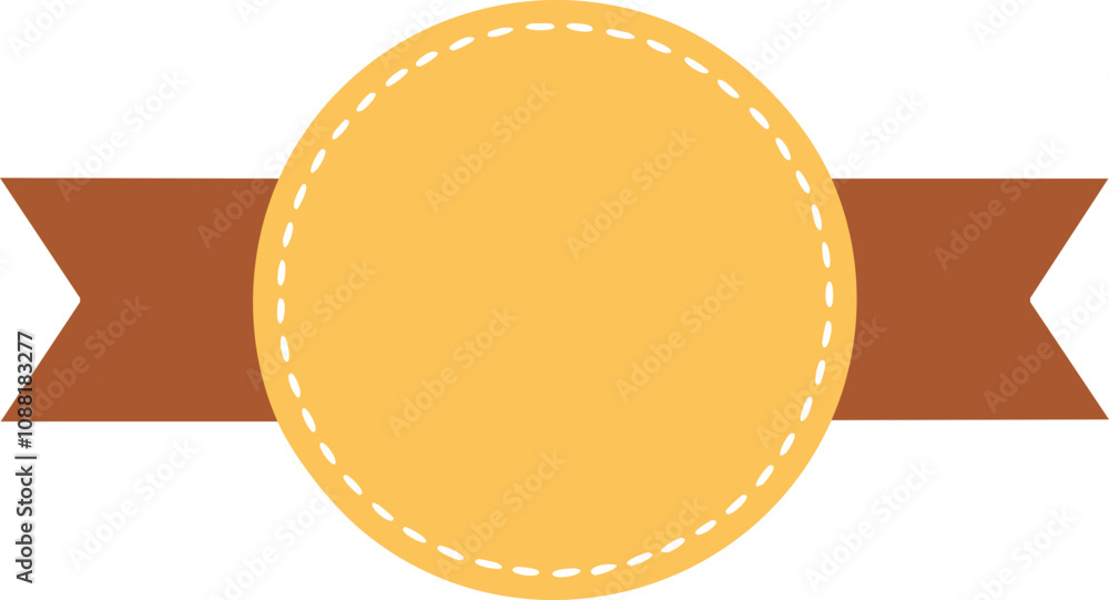 원모양 라벨 벡터 일러스트