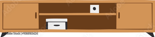 TV 테이블 벡터 일러스트